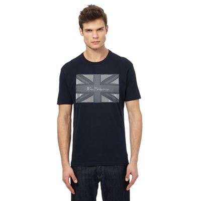 Navy Union Jack print t-shirt